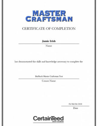 Bufftech Master Craftsman Certification